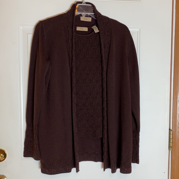 Women’s i.e. sweater set cardigan size M - Picture 6 of 15